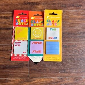 Post-it Back-to-School Sticky Notes Set - Multicolor